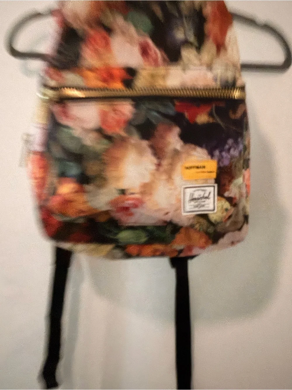 Herschel Supply Company Floral Mini Backpack in Black with Multicolor Blooms